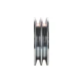 Doppelte Keilriemenscheibe (2-rillig) für 2 Keilriemen 2x13 - Ø 120 mm / Bohrung 42 mm, Passfedernut 12 mm