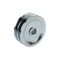 Doppelte Keilriemenscheibe (2-rillig) für 2 Keilriemen 2x13 - Ø 100 mm / Bohrung 19 mm, Passfedernut 6 mm