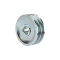 Doppelte Keilriemenscheibe (2-rillig) für 2 Keilriemen 2x13 - Ø 100 mm / Bohrung 24 mm, Passfedernut 8 mm