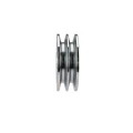 Doppelte Keilriemenscheibe (2-rillig) für 2 Keilriemen 2x13 - Ø 100 mm / Bohrung 24 mm, Passfedernut 8 mm