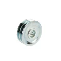Doppelte Keilriemenscheibe (2-rillig) für 2 Keilriemen 2x13 - Ø 100 mm / Bohrung 28 mm, Passfedernut 8 mm