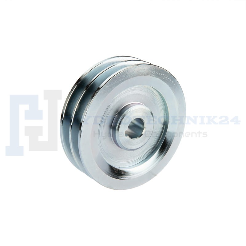 Produktbild von Keilriemenscheibe HA SPA 1x13mm 100mm – Robuste Riemenscheibe Aus C45-Stahl Für E-Motorantrieb, Bohrung 20mm