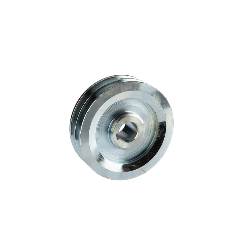 Doppelte Keilriemenscheibe (2-rillig) für 2 Keilriemen 2x13 - Ø 120 mm / Bohrung 24 mm, Passfedernut 8 mm