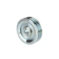 Doppelte Keilriemenscheibe (2-rillig) für 2 Keilriemen 2x13 - Ø 120 mm / Bohrung 24 mm, Passfedernut 8 mm