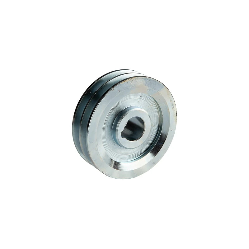 Doppelte Keilriemenscheibe (2-rillig) für 2 Keilriemen 2x13 - Ø 120 mm / Bohrung 28 mm, Passfedernut 8 mm