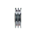 Doppelte Keilriemenscheibe (2-rillig) für 2 Keilriemen 2x13 - Ø 120 mm / Bohrung 28 mm, Passfedernut 8 mm