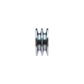 Doppelte Keilriemenscheibe (2-rillig) für 2 Keilriemen 2x13 - Ø 80 mm / Bohrung 19 mm, Passfedernut 6 mm