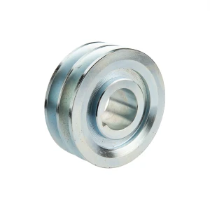 Doppelte Keilriemenscheibe (2-rillig) für 2 Keilriemen 2x17 - Ø 120 mm / Bohrung 42 mm, Passfedernut 12 mm