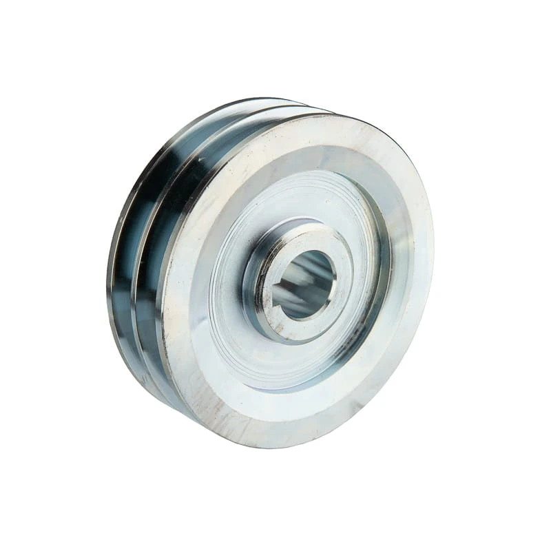 Doppelte Keilriemenscheibe (2-rillig) für 2 Keilriemen 2x11 - Ø 120 mm / Bohrung 24 mm, Passfedernut 8 mm
