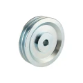 Doppelte Keilriemenscheibe (2-rillig) für 2 Keilriemen 2x13 - Ø 150 mm / Bohrung 19 mm, Passfedernut 6 mm