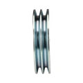 Doppelte Keilriemenscheibe (2-rillig) für 2 Keilriemen 2x13 - Ø 150 mm / Bohrung 19 mm, Passfedernut 6 mm