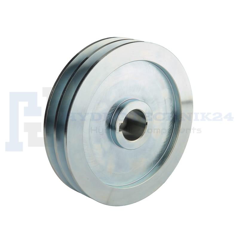 Produktbild von Keilriemenscheibe 70mm 2-rillig Für SPB-Riemen (17mm) & Welle 30mm – Robuste Stahlausführung Mit Passfedernut, Auch In Anderen Größen (60–160mm / Welle 19–42mm) Erhältlich