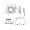 Hydraulik Ölkühler ST50 230V mit lüfter und Thermostat - Schema