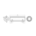 Adapterhülse für eine Motorwelle Ø 32 mm / Zapfwelle (PTO) 1 3/8" - Schema