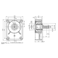 Hydraulikpumpe, Zahnradpumpe Größe 3 33 ccm/U linksdrehend mit Vorsatzlager, Halter und Riemenscheibe
