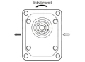 Hydraulikpumpe, Zahnradpumpe Größe 3 52 ccm/U linksdrehend mit Vorsatzlager, Halter und Riemenscheibe