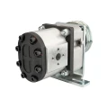 Hydraulikpumpe, Zahnradpumpe Größe 3 63 ccm/U linksdrehend mit Vorsatzlager, Halter und Riemenscheibe