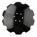 Gezahnte Scheibe für Scheibenegge. Abmessungen: 560x5mm, 6 Löcher