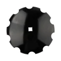 Gezahnte Scheibe für Scheibenegge. Abmessungen: 610x6mm, Loch 41x41mm