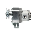 Hydraulikpumpe, Zahnradpumpe Größe 1 1,45ccm/U rechtsdrehend mit Vorsatzlager, Halter und Riemenscheibe
