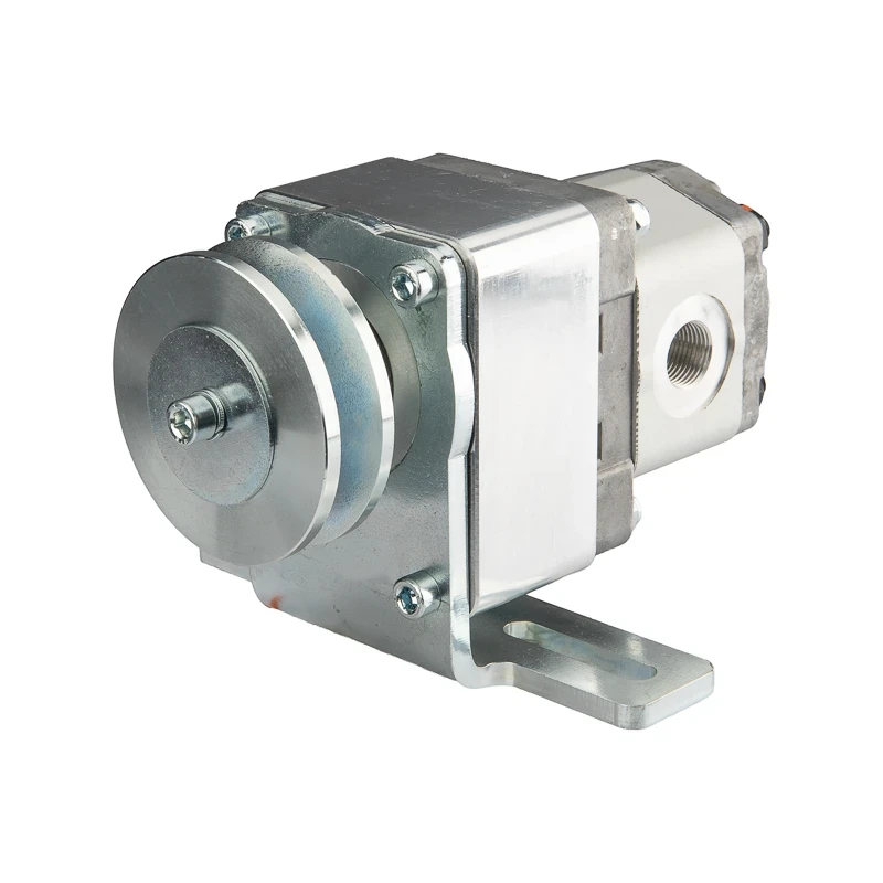 Hydraulikpumpe, Zahnradpumpe Größe 1 1,80ccm/U 600–6000 U/min rechtsdrehend mit Vorsatzlager, Halter und Riemenscheibe
