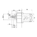 Hydraulikpumpe, Zahnradpumpe Größe 1 1,05ccm/U linksdrehend mit Vorsatzlager, zylindrischer Welle und Kupplung