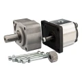 Hydraulikpumpe, Zahnradpumpe Größe 1 3,05ccm/U linksdrehend mit Vorsatzlager, zylindrischer Welle und Kupplung