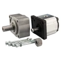 Hydraulikpumpe, Zahnradpumpe Größe 1 3,80ccm/U linksdrehend mit Vorsatzlager, zylindrischer Welle und Kupplung