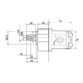 Hydraulikpumpe, Zahnradpumpe Größe 1 3,80ccm/U linksdrehend mit Vorsatzlager, zylindrischer Welle und Kupplung