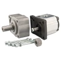 Hydraulikpumpe, Zahnradpumpe Größe 1 4,70ccm/U linksdrehend mit Vorsatzlager, zylindrischer Welle und Kupplung