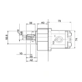 Hydraulikpumpe, Zahnradpumpe Größe 1 4,70ccm/U linksdrehend mit Vorsatzlager, zylindrischer Welle und Kupplung