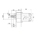 Hydraulikpumpe, Zahnradpumpe Größe 1 6,25ccm/U linksdrehend mit Vorsatzlager, zylindrischer Welle und Kupplung