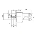 Hydraulikpumpe, Zahnradpumpe Größe 1 7,60ccm/U linksdrehend mit Vorsatzlager, zylindrischer Welle und Kupplung