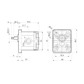 Hydraulikpumpe, Zahnradpumpe Größe 1 0,80ccm/U rechtsdrehend mit Vorsatzlager und zylindrischer Welle