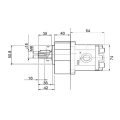 Hydraulikpumpe, Zahnradpumpe Größe 1 1,05ccm/U rechtsdrehend mit Vorsatzlager, zylindrischer Welle und Kupplung