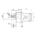 Hydraulikpumpe, Zahnradpumpe Größe 1 1,10ccm/U rechtsdrehend mit Vorsatzlager und zylindrischer Welle