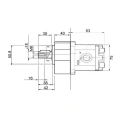 Hydraulikpumpe, Zahnradpumpe Größe 1 1,45ccm/U rechtsdrehend mit Vorsatzlager, zylindrischer Welle und Kupplung