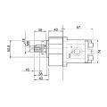 Hydraulikpumpe, Zahnradpumpe Größe 1 1,80ccm/U rechtsdrehend mit Vorsatzlager, zylindrischer Welle und Kupplung