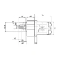 Hydraulikpumpe, Zahnradpumpe Größe 1 1,80ccm/U rechtsdrehend mit Vorsatzlager und zylindrischer Welle