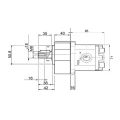 Hydraulikpumpe, Zahnradpumpe Größe 1 3,70ccm/U rechtsdrehend mit Vorsatzlager und zylindrischer Welle