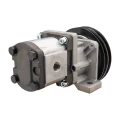 Hydraulikpumpe, Zahnradpumpe Größe 2 12 ccm/U rechtsdrehend mit elektromagnetischer Kupplung 12V Ø152 mm 2×13 mm