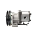 Hydraulikpumpe, Zahnradpumpe Größe 2 14 ccm/U rechtsdrehend mit elektromagnetischer Kupplung 12V Ø152 mm 2×13 mm
