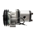 Hydraulikpumpe, Zahnradpumpe Größe 2 22 ccm/U rechtsdrehend mit elektromagnetischer Kupplung 12V Ø152 mm 2×13 mm