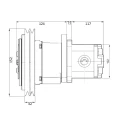 Hydraulikpumpe, Zahnradpumpe Größe 2 26 ccm/U rechtsdrehend mit elektromagnetischer Kupplung 12V Ø152 mm 2×13 mm