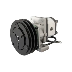 Hydraulikpumpe, Zahnradpumpe Größe 2 4 ccm/U rechtsdrehend mit elektromagnetischer Kupplung 12V Ø152 mm 2×13 mm
