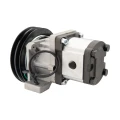 Hydraulikpumpe, Zahnradpumpe Größe 2 6 ccm/U rechtsdrehend mit elektromagnetischer Kupplung 12V Ø152 mm 2×13 mm