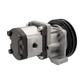 Hydraulikpumpe, Zahnradpumpe Größe 2 6 ccm/U rechtsdrehend mit elektromagnetischer Kupplung 12V Ø152 mm 2×13 mm