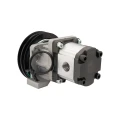 Hydraulikpumpe, Zahnradpumpe Größe 2 8 ccm/U rechtsdrehend mit elektromagnetischer Kupplung 12V Ø152 mm 2×13 mm