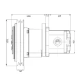 Hydraulikpumpe, Zahnradpumpe Größe 2 8 ccm/U rechtsdrehend mit elektromagnetischer Kupplung 12V Ø152 mm 2×13 mm