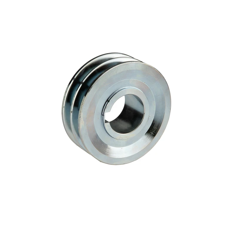 Doppelte Keilriemenscheibe (2-rillig) für 2 Keilriemen 2×13 mm Ø100 mm / Bohrung Ø38 mm, Passfedernut 10 mm